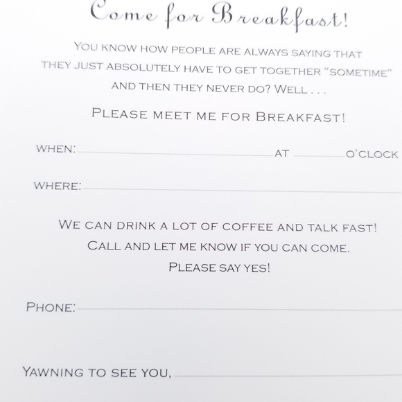 COME FOR BREAKFAST!  Invitations by Studio Z - Picture 4 of 4